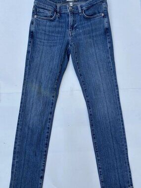 FRAME Cotton Denim Le Garcon Mid-Rise Relaxed Crop Daphne Blue Jeans Sz 24